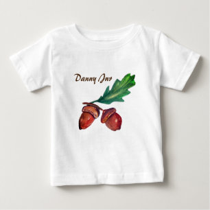 Camiseta Para Bebê Bolotas, Fall Baby Fine Jersey T-Shirt,