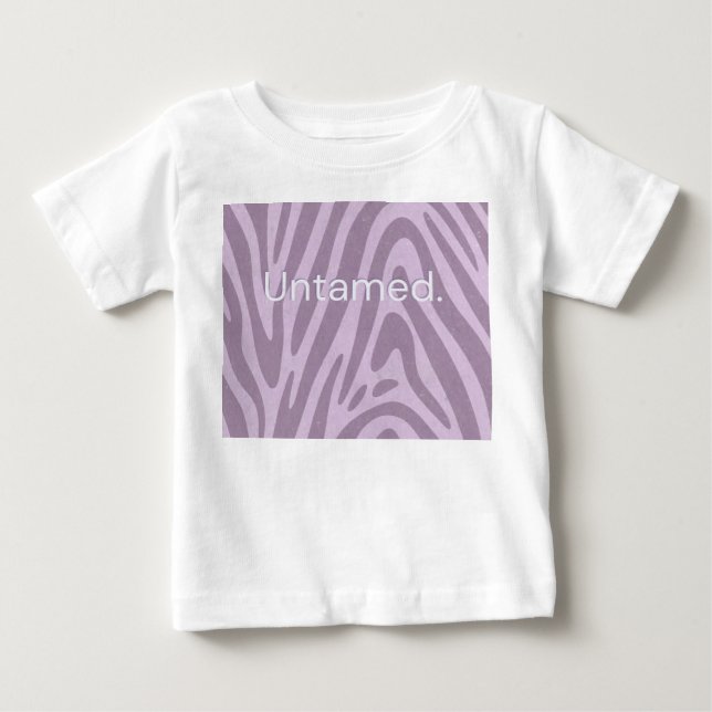 Camiseta Para Bebê Bolsa estampada com zebra roxa (Frente)