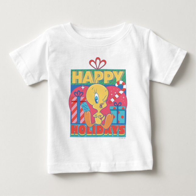 Camiseta Para Bebê BOLSAS DE CARRO™ | Feriados felizes da TWEETY™ (Frente)