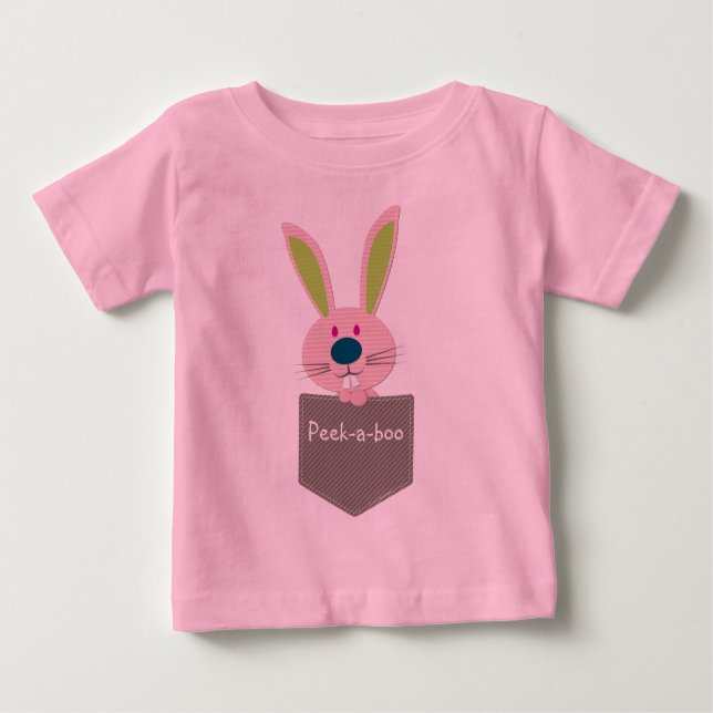 Camiseta Para Bebê BOLSO PALS : Coelho 1 (Frente)