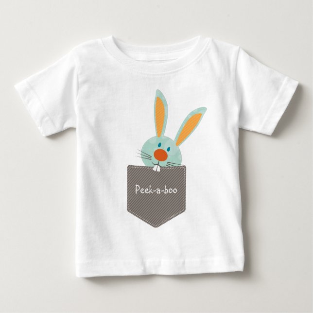 Camiseta Para Bebê BOLSO PALS : Coelho 2 (Frente)