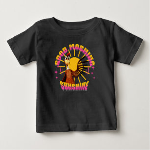 Camiseta Para Bebê Bom Dia Sol Risada de Galo