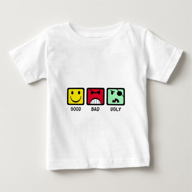 Camiseta Para Bebê Bom feio mau (Frente)