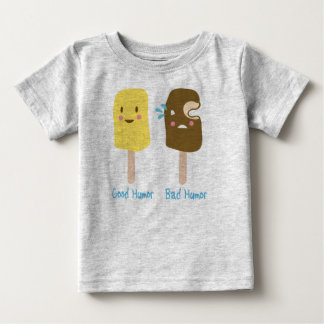 Camiseta Para Bebê Bom humor, humor mau