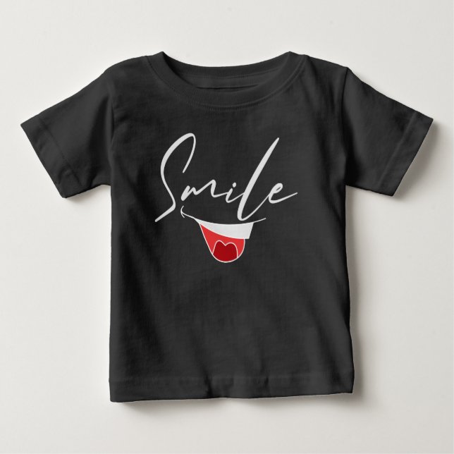 CAMISETA PARA BEBÊ BOM SORRIMENTO DE HUMOR. (Frente)