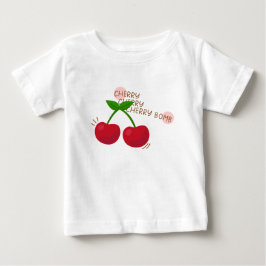 Camiseta Para Bebê Bomba Cereja Cereja Cereja