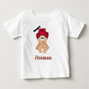 Camiseta Para Bebê Bombeiro futuro