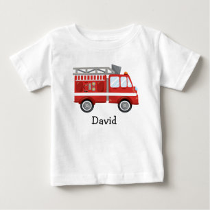 Camiseta Para Bebê Bombeiro Primeiro Bombeiro Aniversário