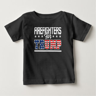 Camiseta Para Bebê Bombeiros Trump América Presidente 2020 Primeiro