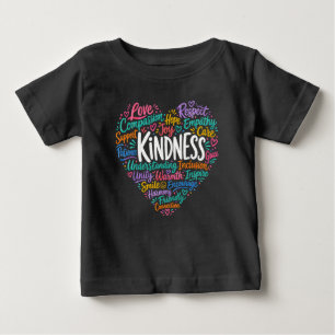Camiseta Para Bebê Bondade compaixão empatia e respeito