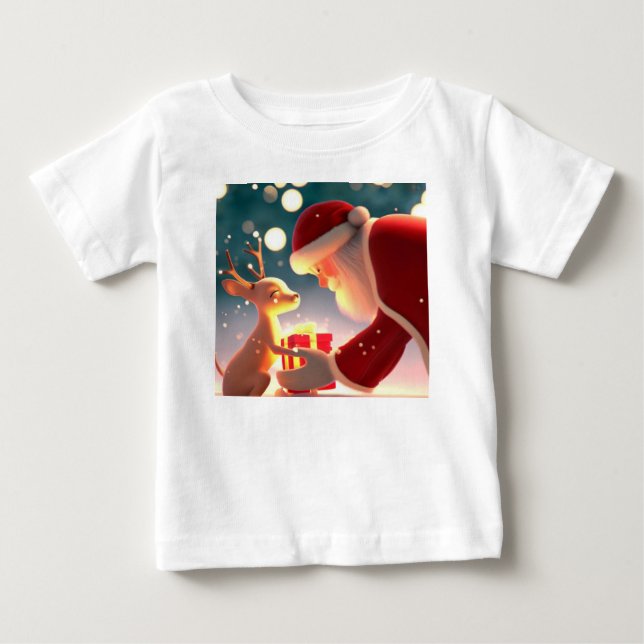 Camiseta Para Bebê Bondade de Natal 1 (Frente)