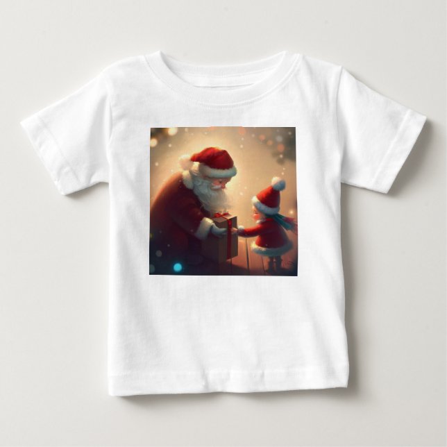 Camiseta Para Bebê Bondade de Natal 2 (Frente)