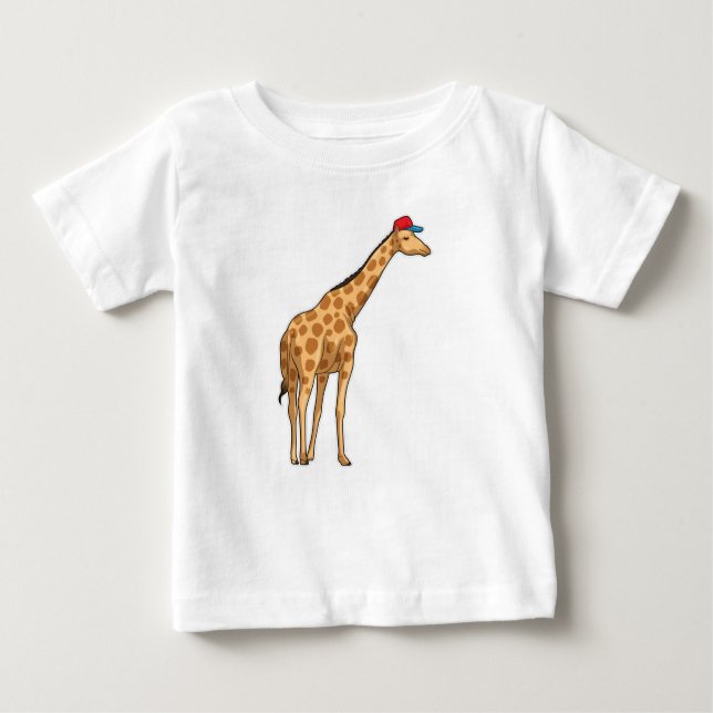 Camiseta Para Bebê Boné Giraffe (Frente)