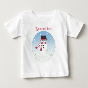 Camiseta Para Bebê Boneco de neve - personalizado