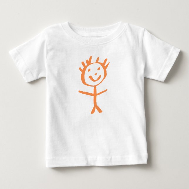 Camiseta Para Bebê boneco humano (Frente)