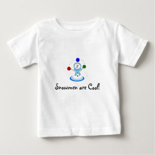 Camiseta Para Bebê Bonecos de Neve são Legais