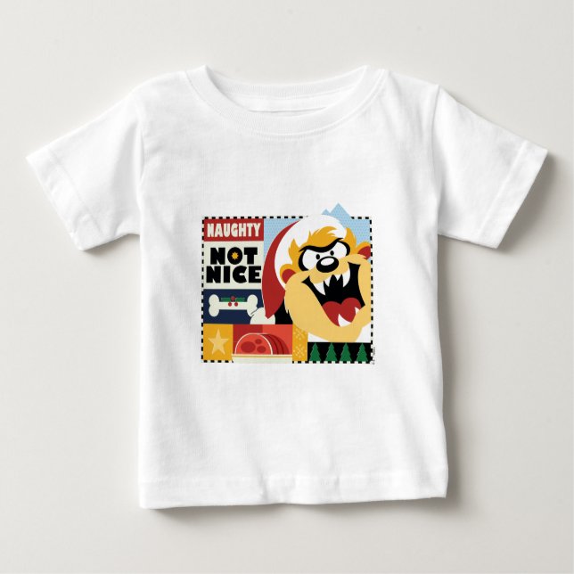Camiseta Para Bebê BONEY TUNES™ TAZ™ Naughn Not Nice (Frente)