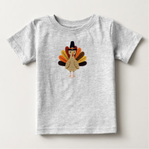 Camiseta Para Bebê Bonita, clássica/vintage Ação de Graças Turquia
