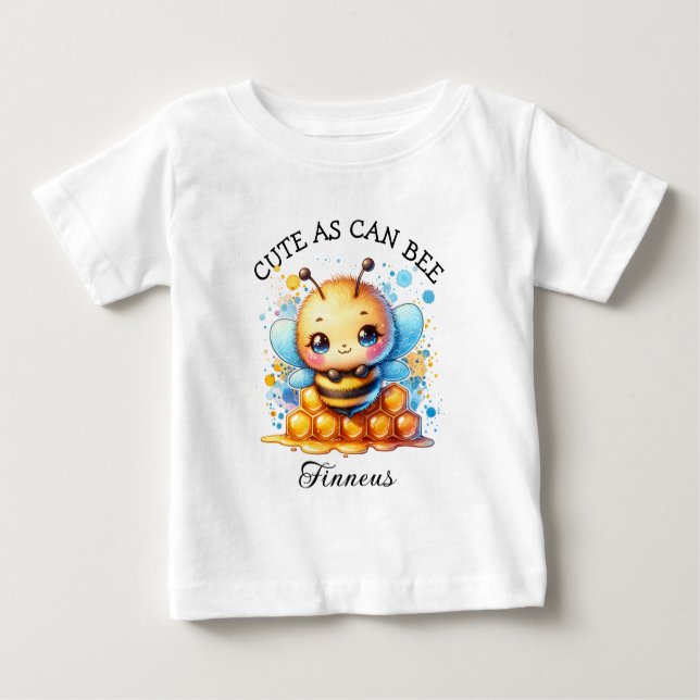 Camiseta Para Bebê Bonita como Abelha | Bee Baby Boy's (Frente)