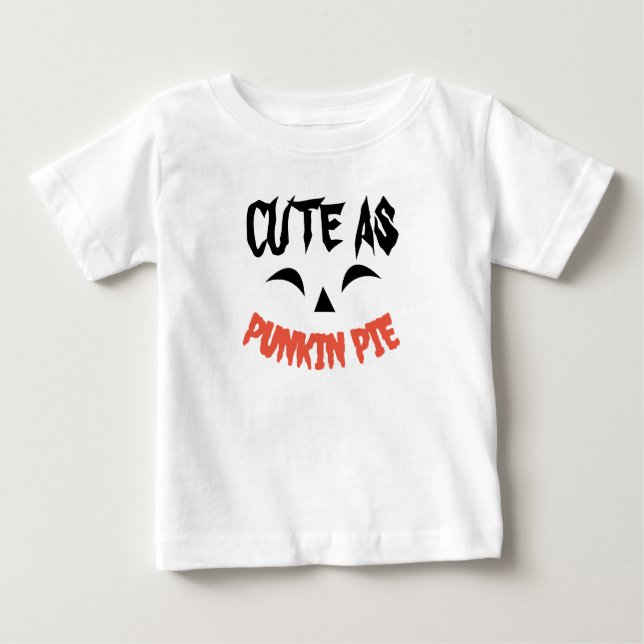 Camiseta Para Bebê Bonita Como Pumpkin Pie Halloween Toddler Tee (Frente)