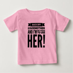 Camiseta Para Bebê Bonita e Engraçada Madrinha Dizendo