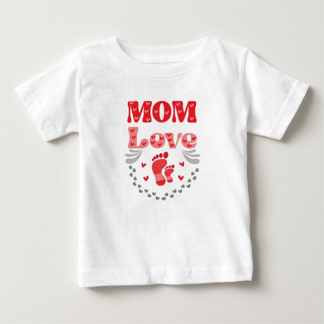 Camiseta Para Bebê Bonita Mãe Amor (Frente)