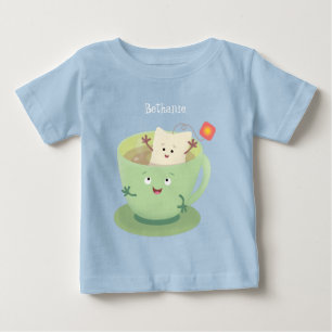 Camiseta Para Bebê Bonita taça de cartoon humorista