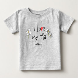 Camiseta Para Bebê Bonita Tendência Adoro Minha Tia Baby Tee