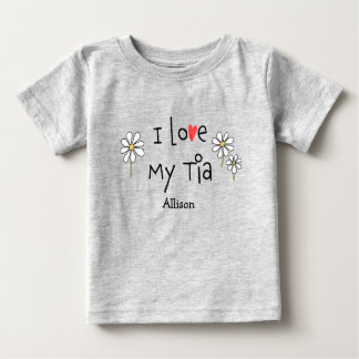 Camiseta Para Bebê Bonita Tendência Adoro Minha Tia Baby Tee