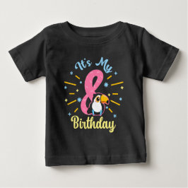Camiseta Para Bebê Bonita Turiana 8. Aniversário 8.