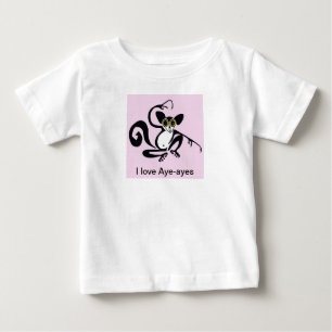 Camiseta Para Bebê Bonito adoro Aye-ayes - Placas gráficas animais - 