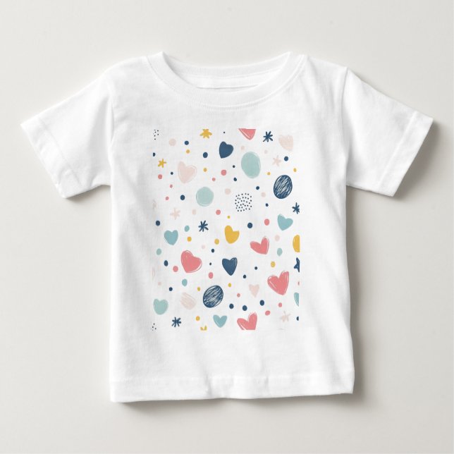 Camiseta Para Bebê Bonito Cartoon Sky (Frente)