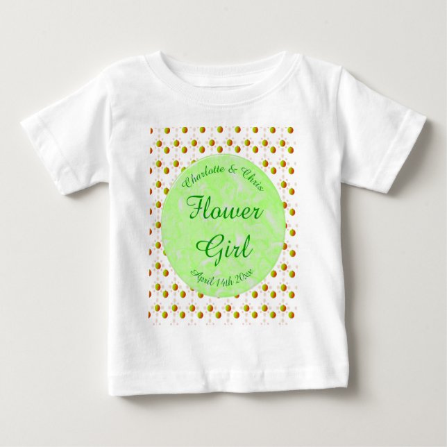 Camiseta Para Bebê Bonito Casamento de primavera Maçã florescer e Maç (Frente)
