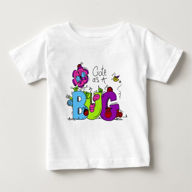 Camiseta Para Bebê Bonito como Inseto (Frente)