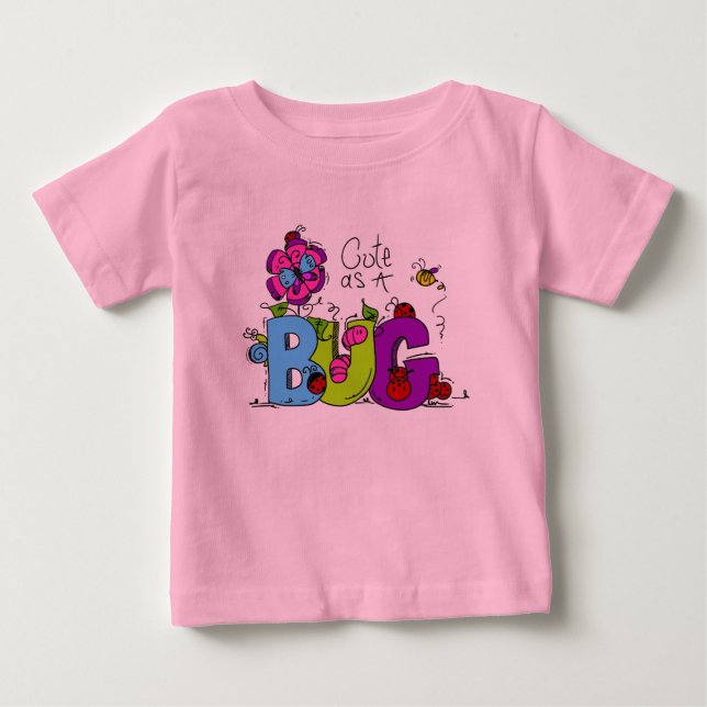 Camiseta Para Bebê Bonito como Inseto (Frente)