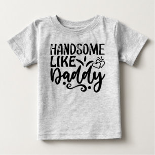 Camiseta Para Bebê Bonito como o papai 