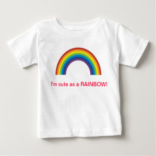 CAMISETA PARA BEBÊ BONITO COMO UM ARCO-ÍRIS