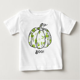 Camiseta Para Bebê Bonito e Verde Spooky Jack-O’-Lanterna