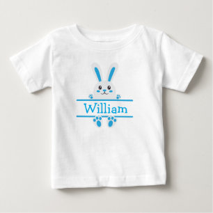 Camiseta Para Bebê Bonito garoto coelho