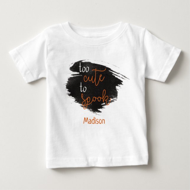 Camiseta Para Bebê Bonito Halloween Muito Bonito Para Falar Nome De C (Frente)
