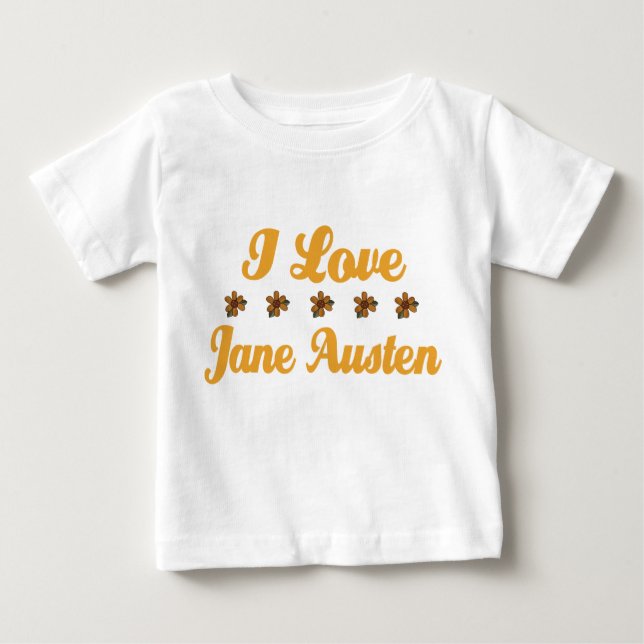 Camiseta Para Bebê Bonito Jane Austen Lover (Frente)