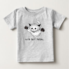 Camiseta Para Bebê Bonito Mas Feral 