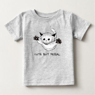 Camiseta Para Bebê Bonito Mas Feral
