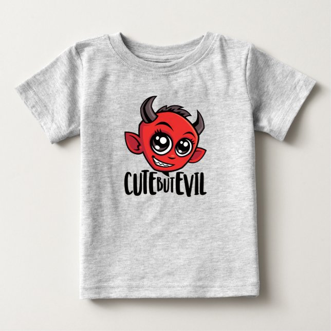 Camiseta Para Bebê Bonito Mas Mau (Frente)