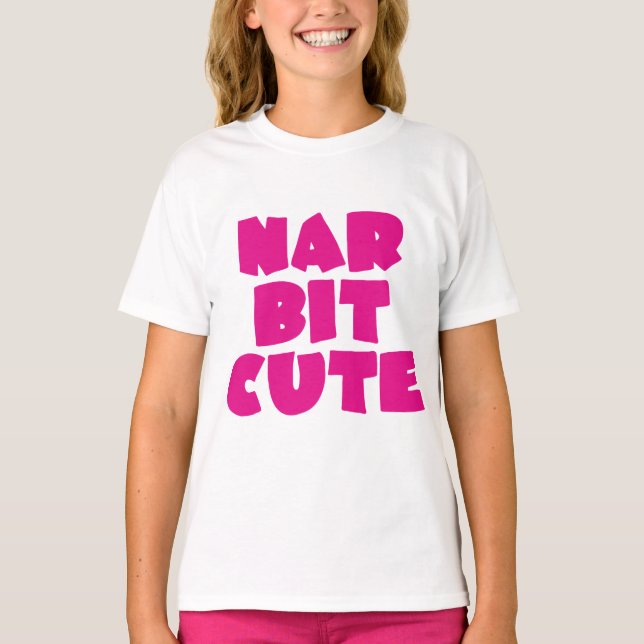 Camiseta Para Bebê Bonito Nar (rosa) (Frente)
