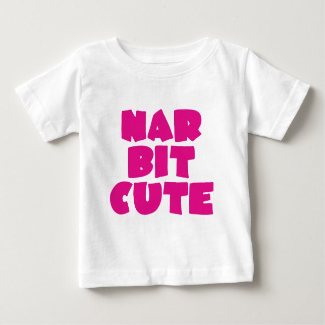 Camiseta Para Bebê Bonito Nar (rosa) (Frente)