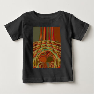 Camiseta Para Bebê Bonito Ouro Tradicional Africano Brown Motif