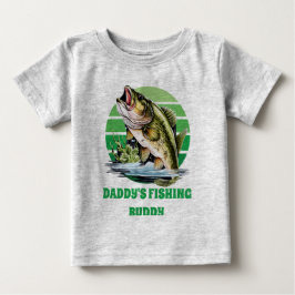 Camiseta Para Bebê bonito Papai amigo da pesca adicione texto meninos
