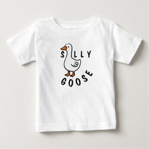 Camiseta Para Bebê Bonito presente do ganso do bobo