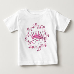 Camiseta Para Bebê Bonito Princesa Coroa